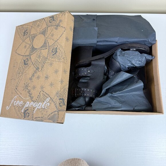 Brand New Free People Happiness Heeled Cowboy Brown Sandals size EU 37 - Picture 4 of 12